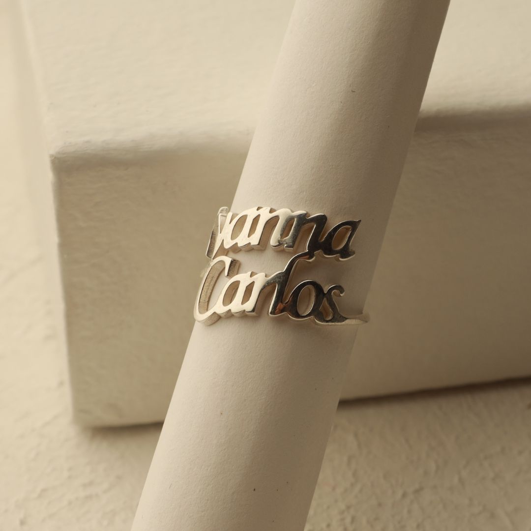 Custom Double Name Ring