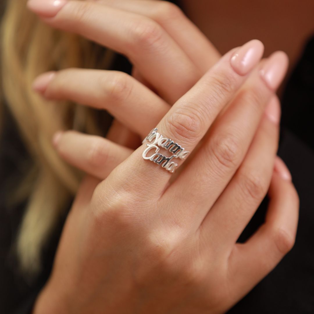 Custom Double Name Ring