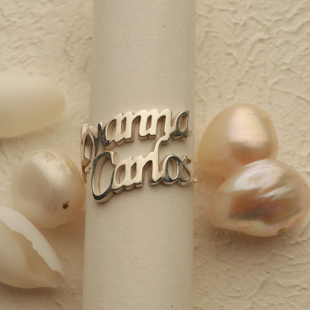 Custom Double Name Ring