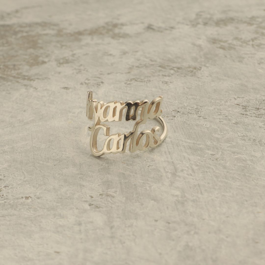 Custom Double Name Ring
