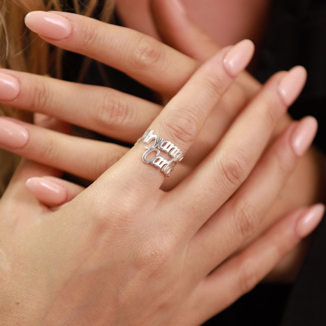 Custom Double Name Ring