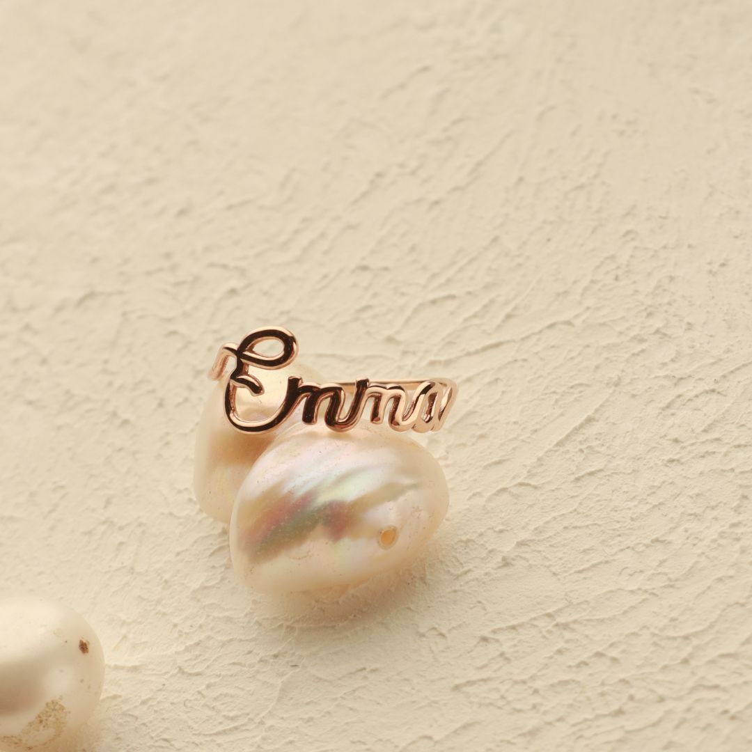 Custom Single Name Ring