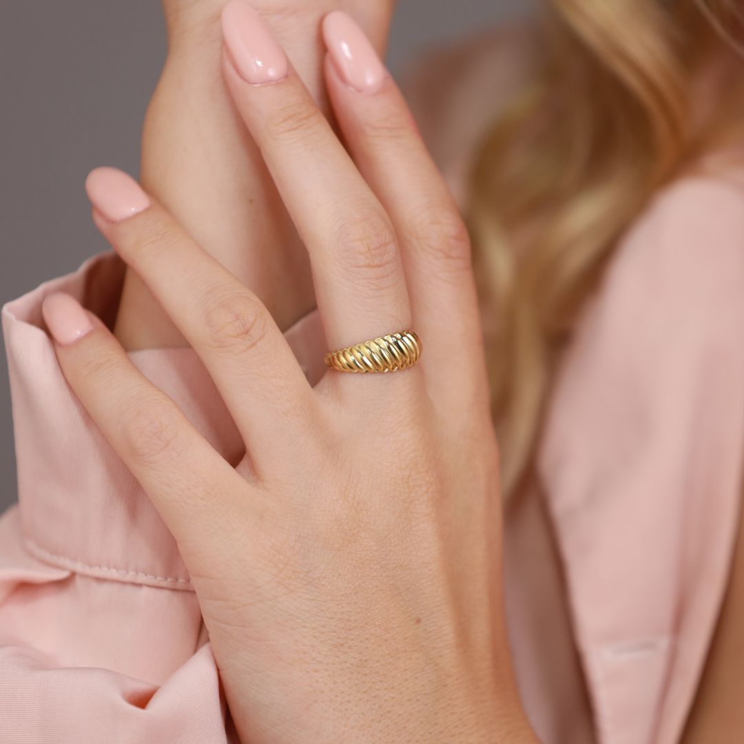 Dome Croissant Ring