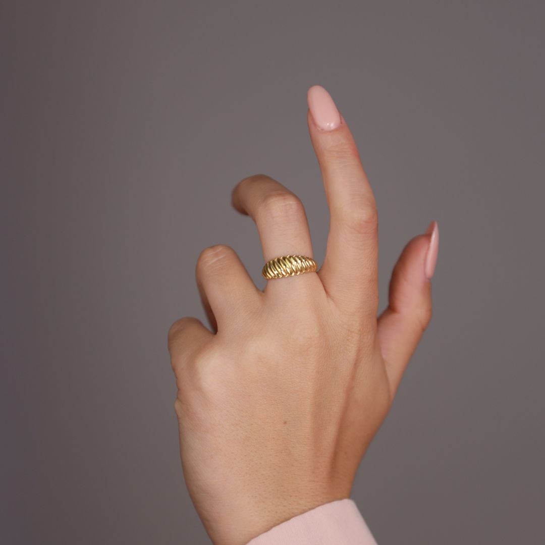 Dome Croissant Ring