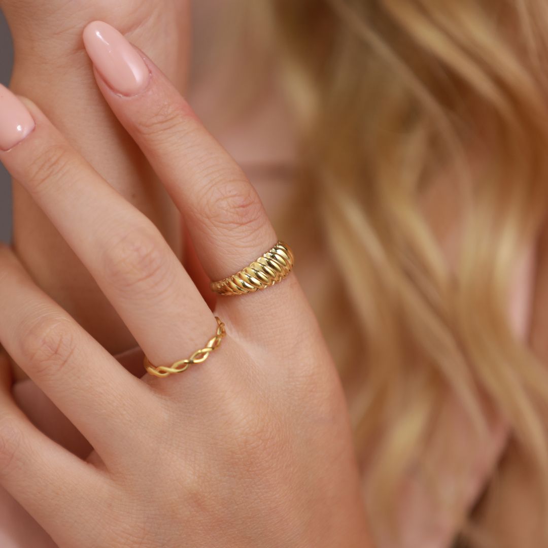 Dome Croissant Ring