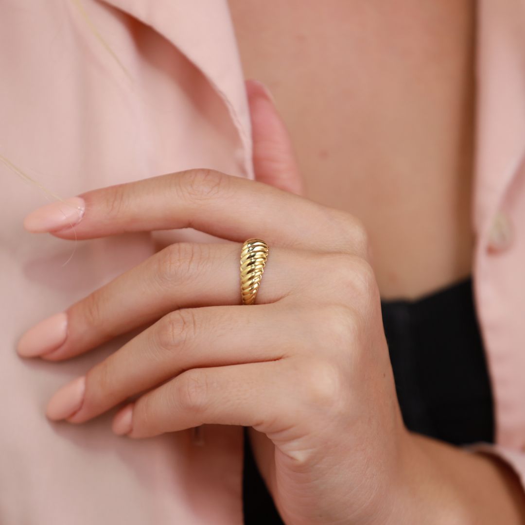 Dome Croissant Ring