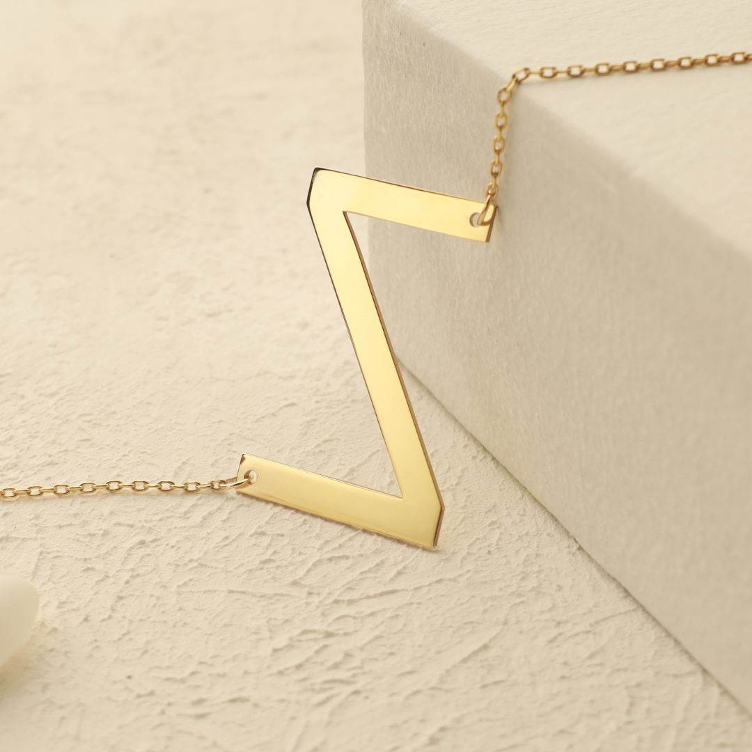 Large Initial Necklace