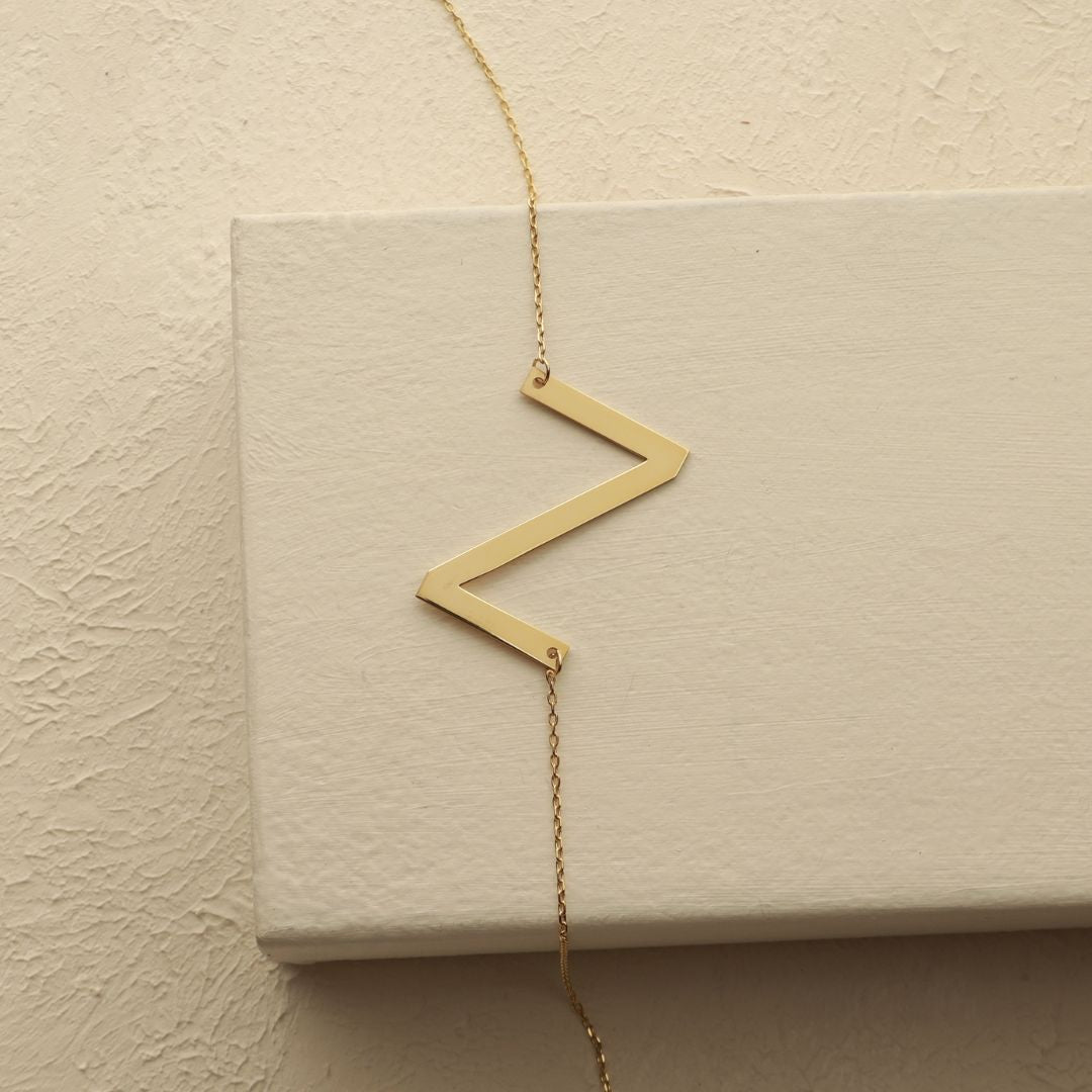Large Initial Necklace