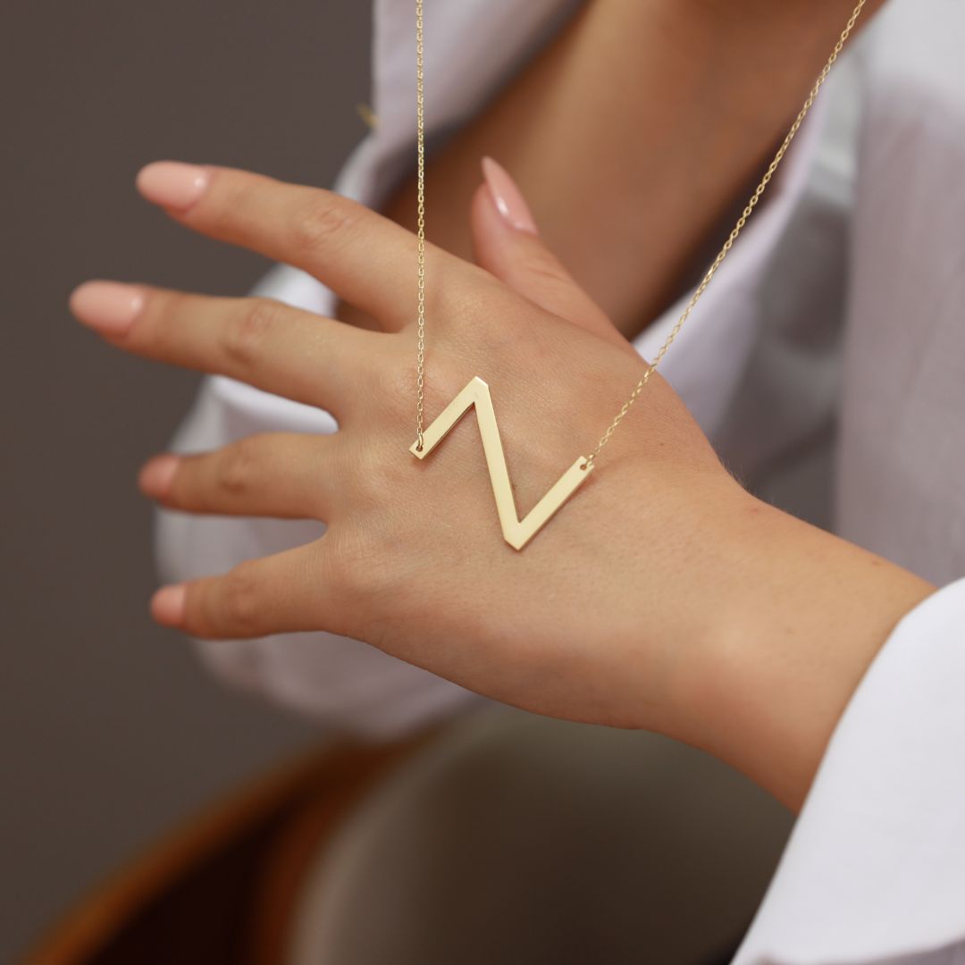 Large Initial Necklace