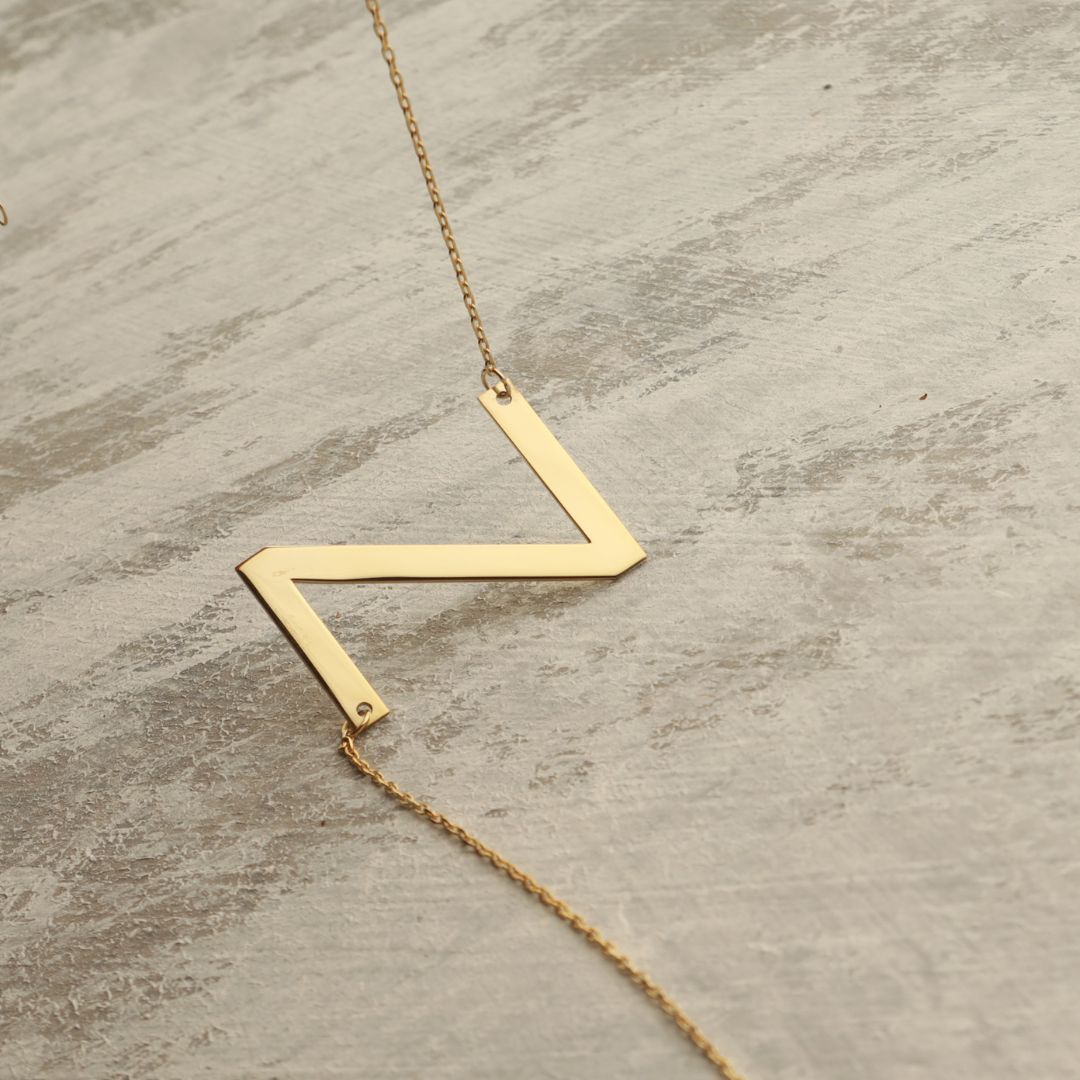 Large Initial Necklace
