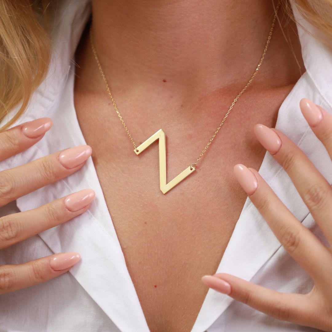 Large Initial Necklace