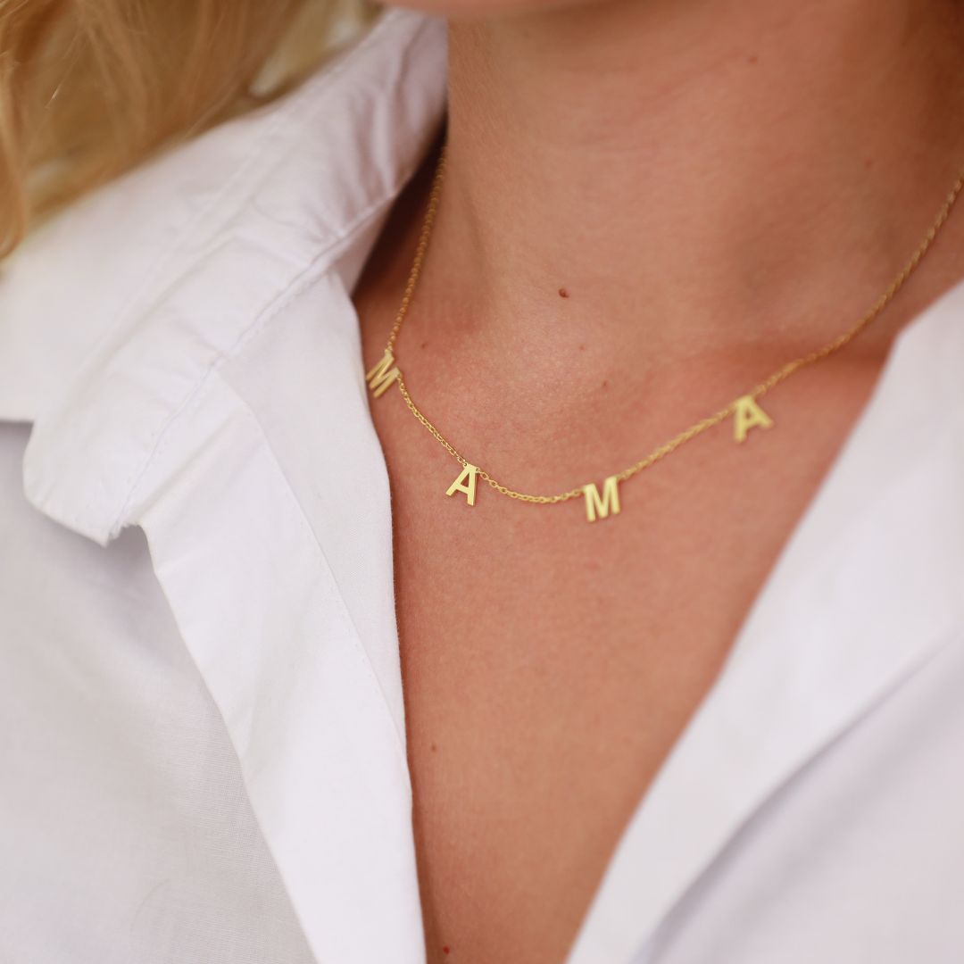 Mama Letter Necklace