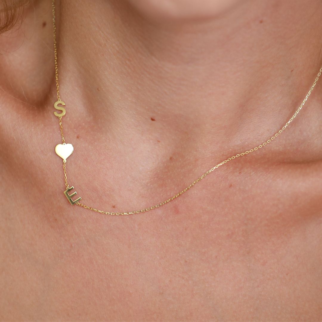 Sideways Initial Necklace