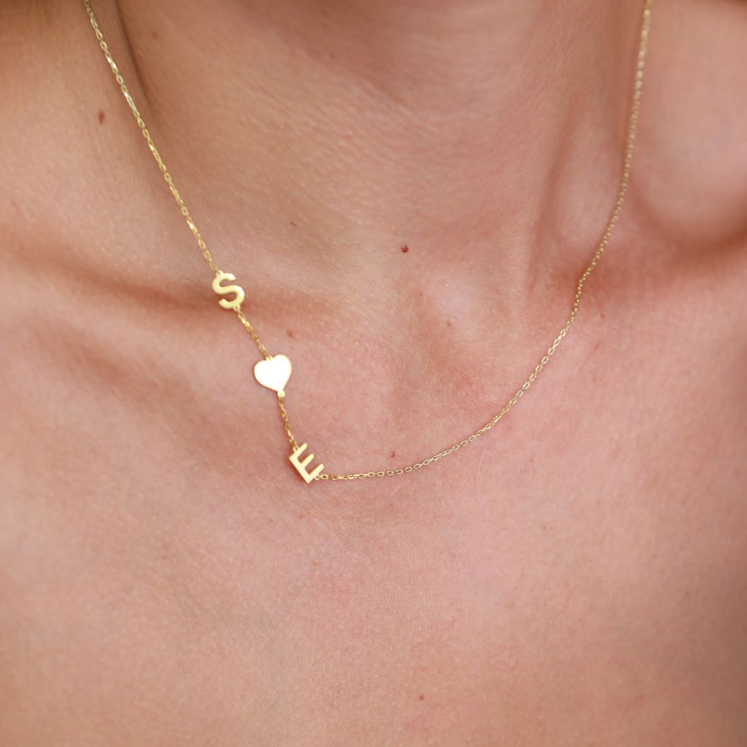Sideways Initial Necklace