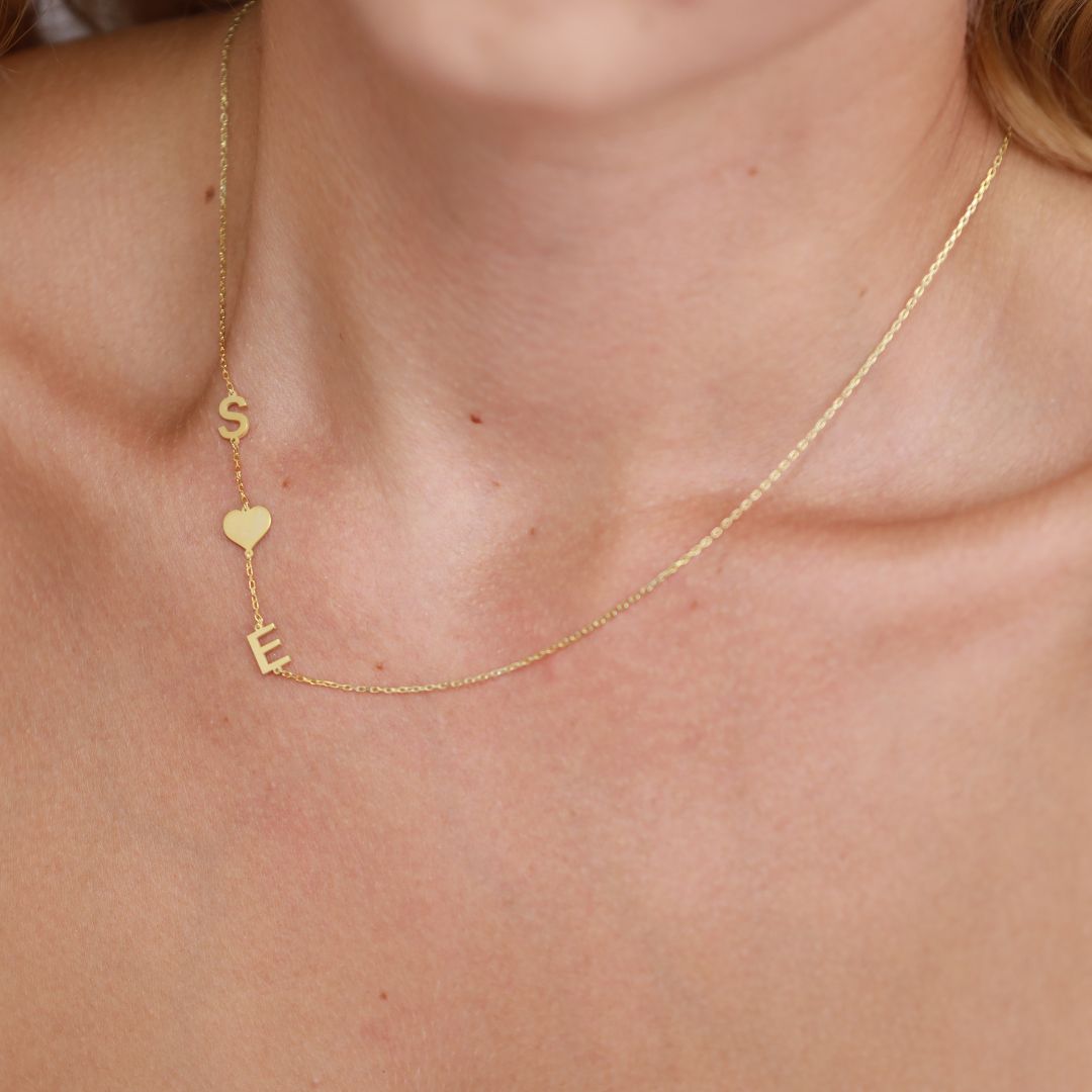 Sideways Initial Necklace