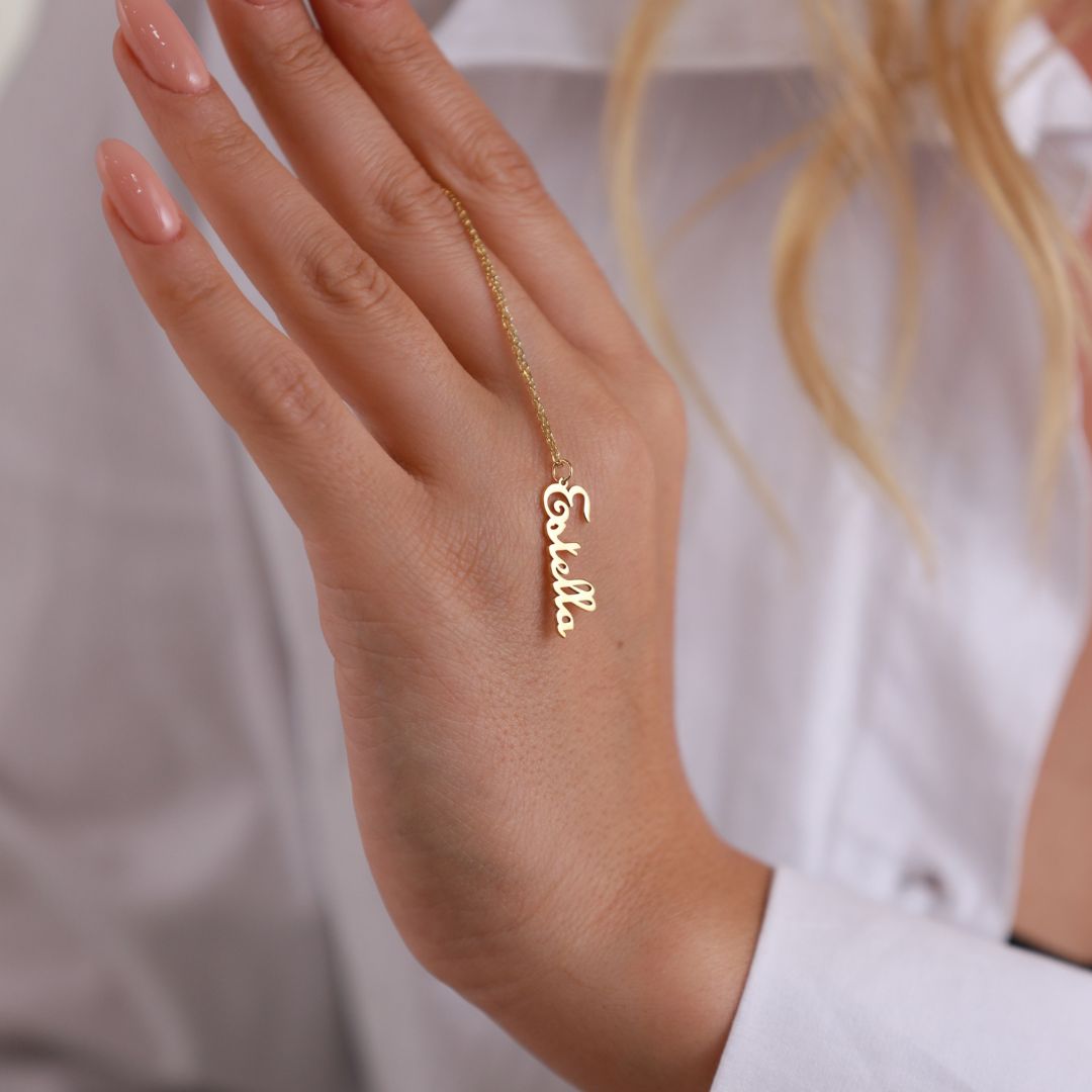 Vertical Name Necklace