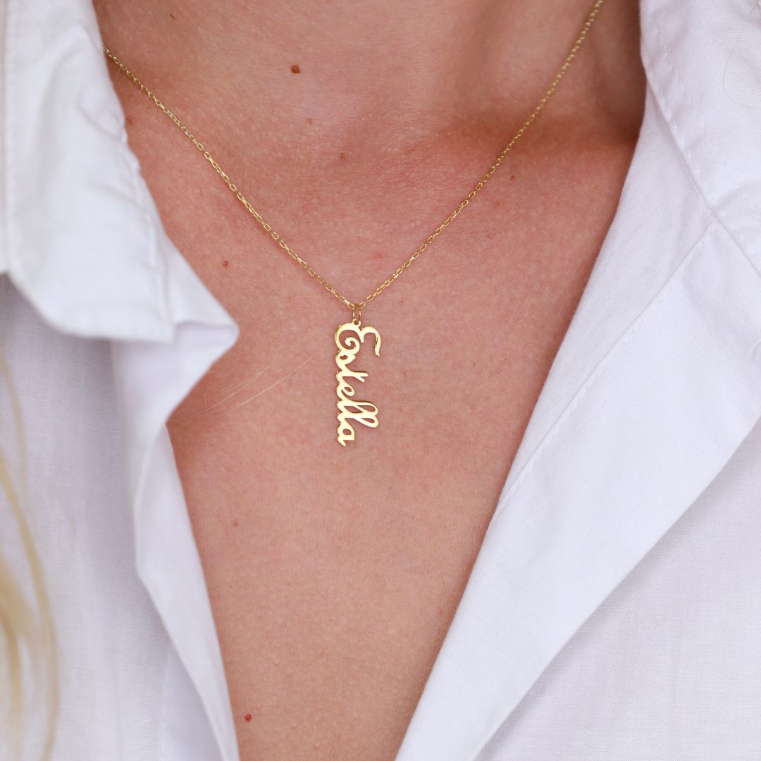 Vertical Name Necklace