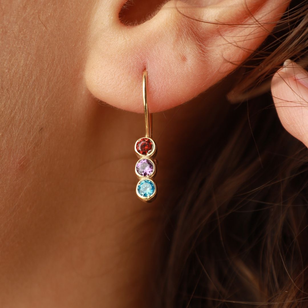Family Birthstone Earrings