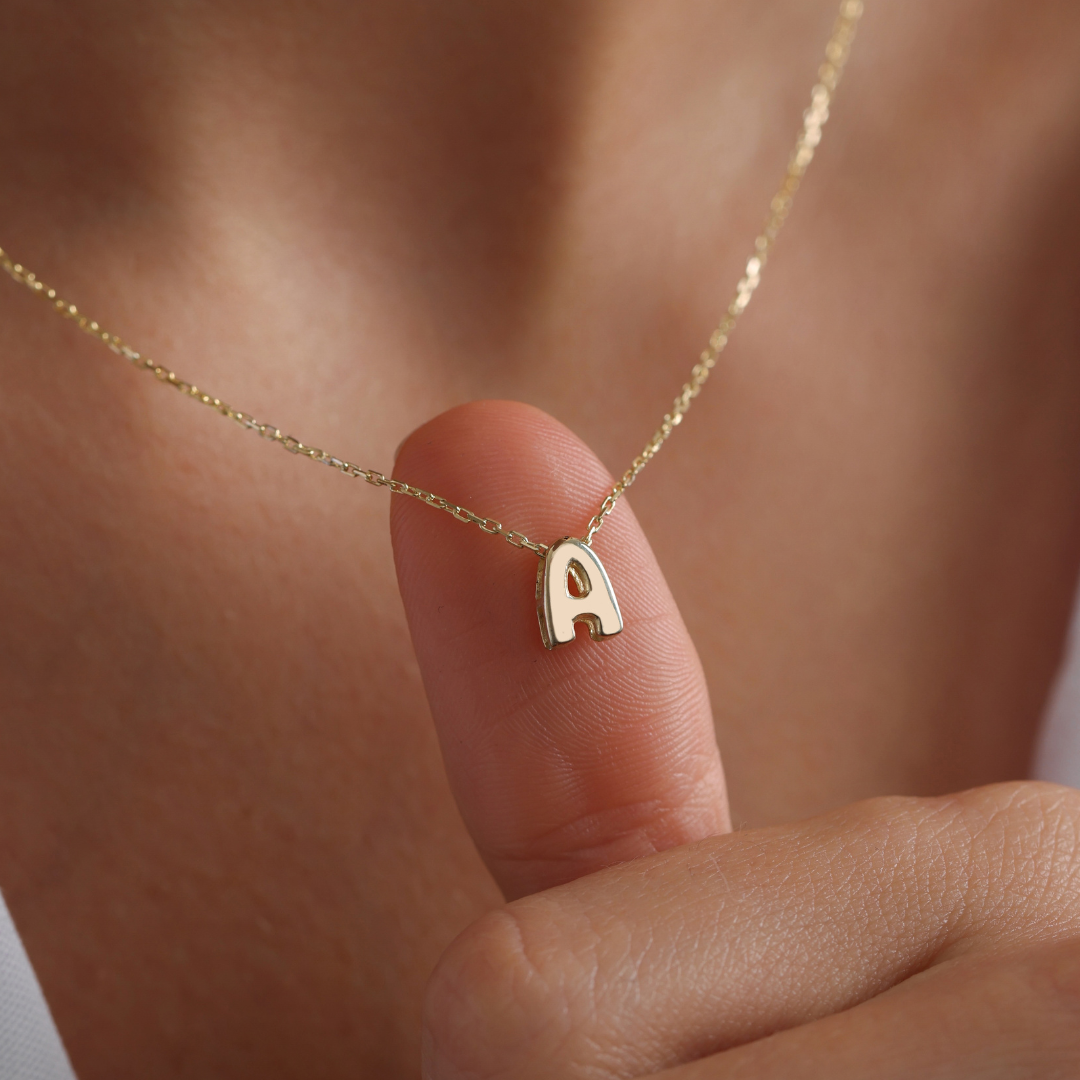 Personalized Balloon Initial Necklace by Zumra Jewels