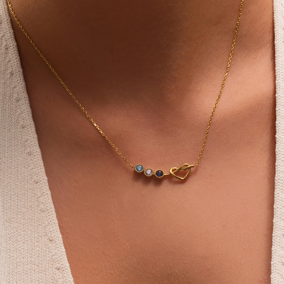 Ties of Heart Birthstone Necklace