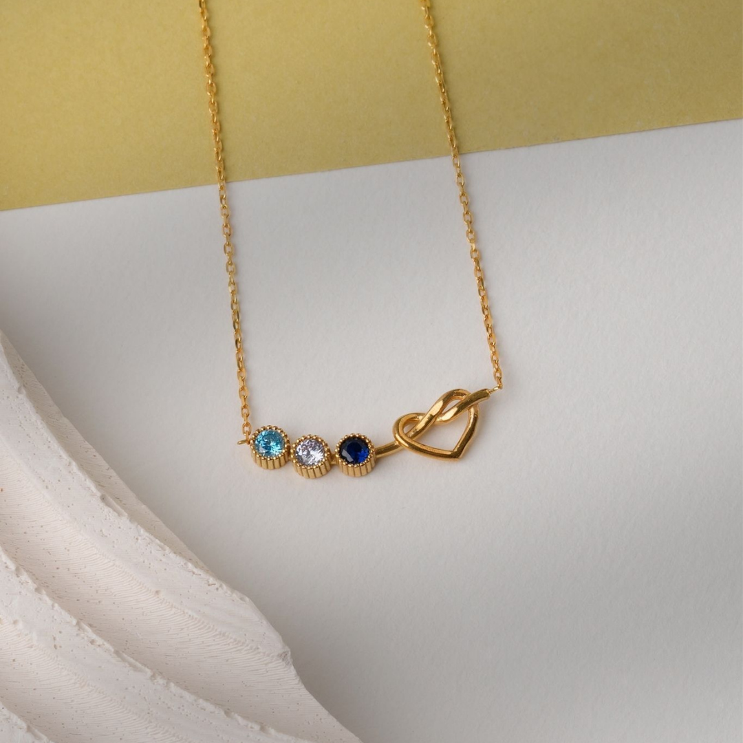 Ties of Heart Birthstone Necklace