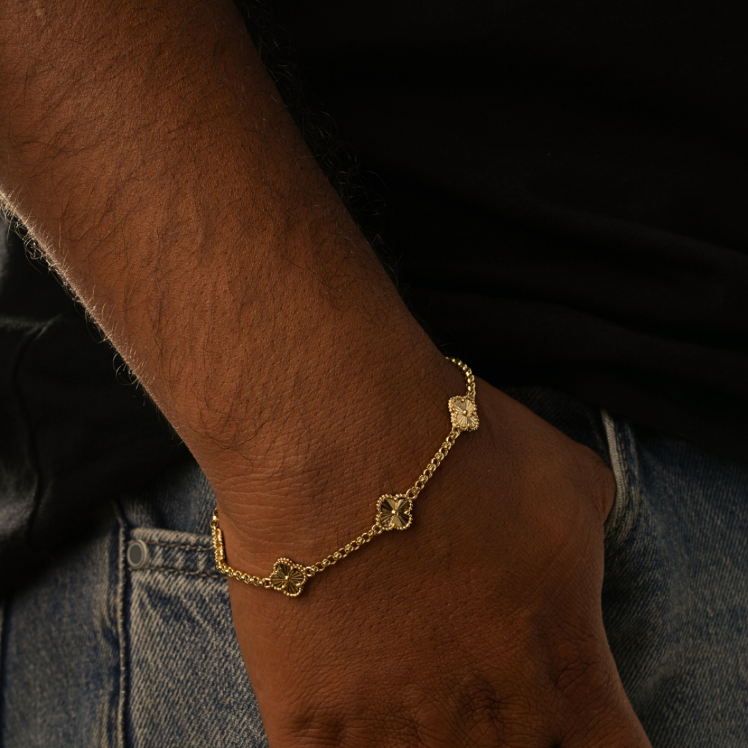 Clover Pendant Bracelet for Men