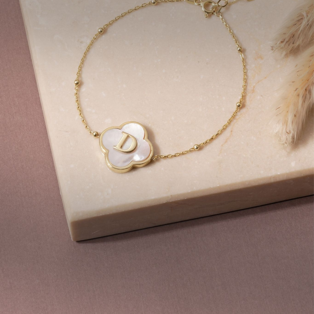 Mother of Pearl Custom Name Bracelet