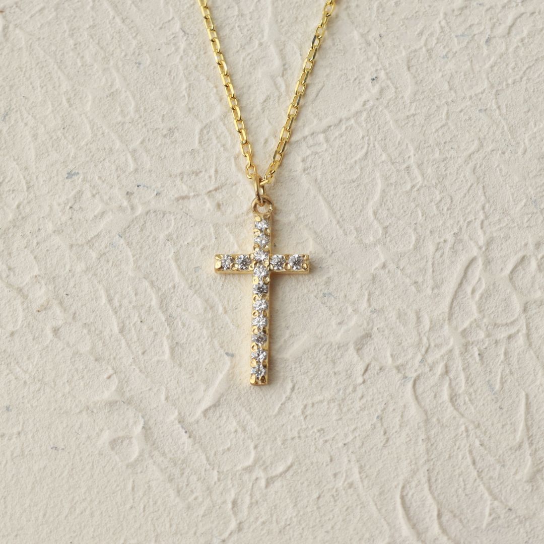 Cross Necklace with Stones