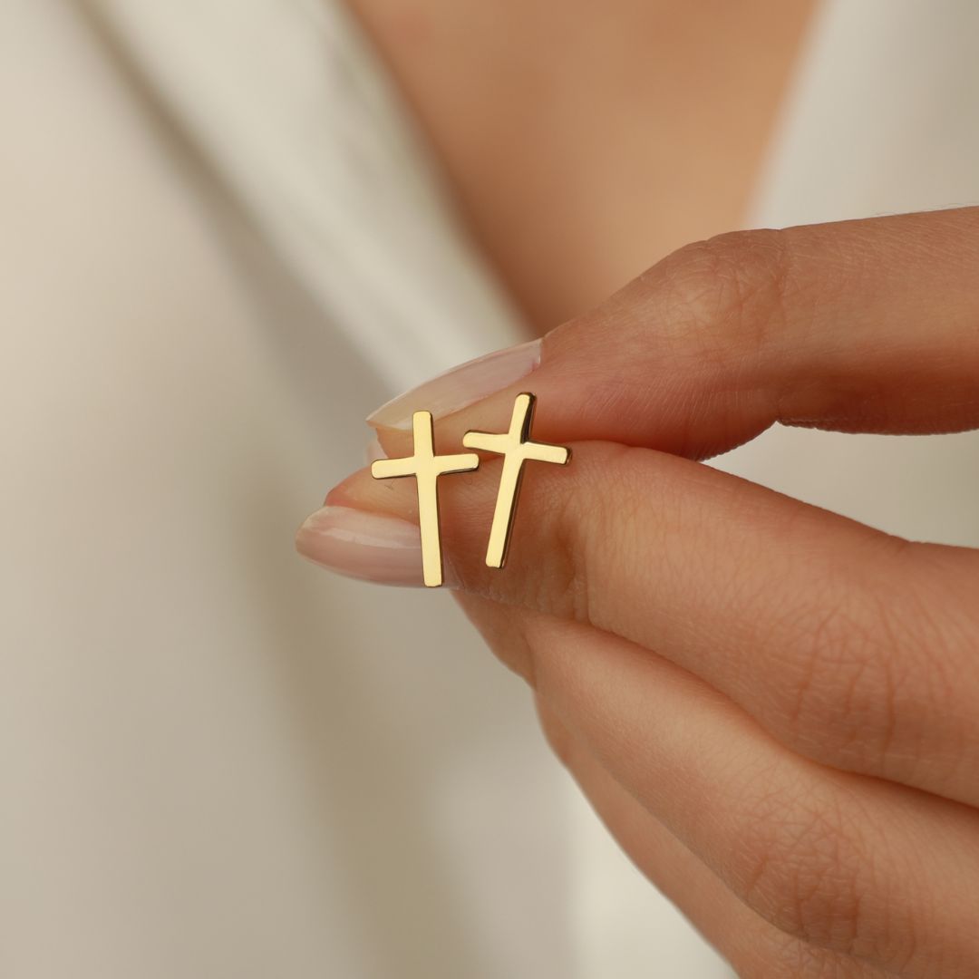 Cross Stud Earrings