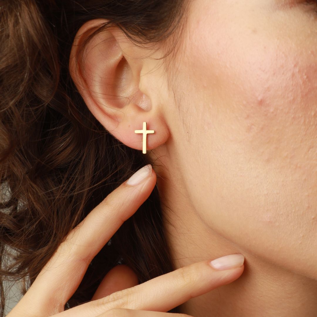 Cross Stud Earrings