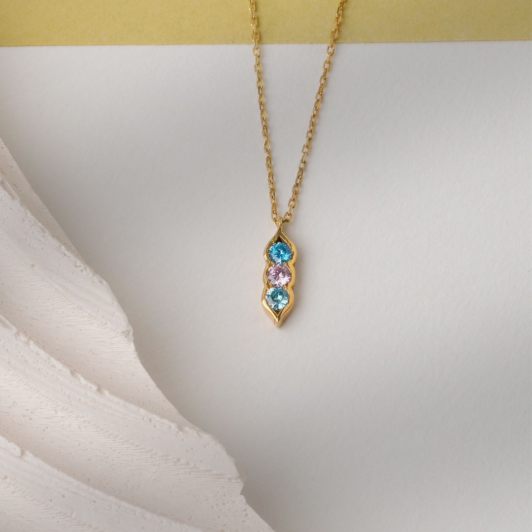 Custom Birthstone Necklace for Mom