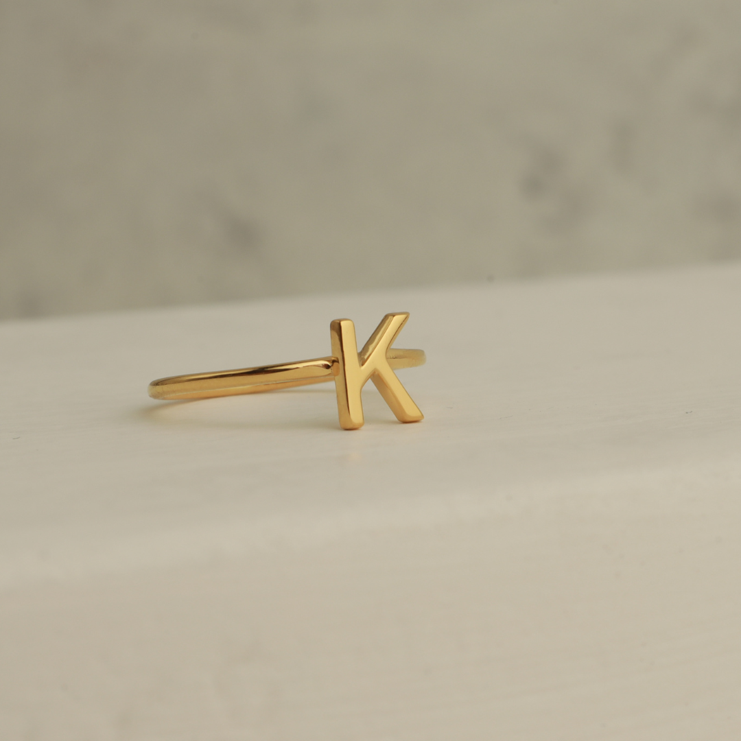 Custom Letter Ring – Zumra Jewels