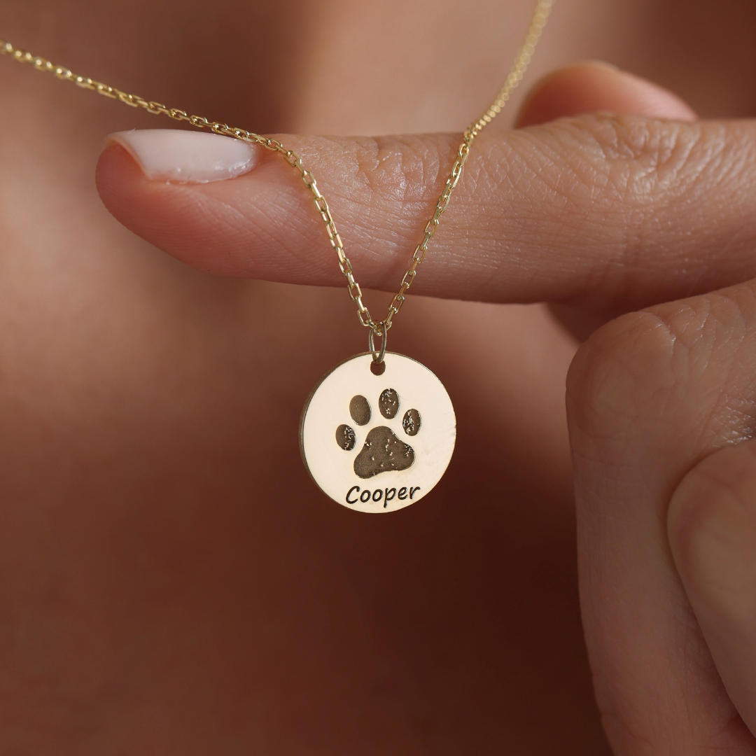 Custom Paw Print Necklace