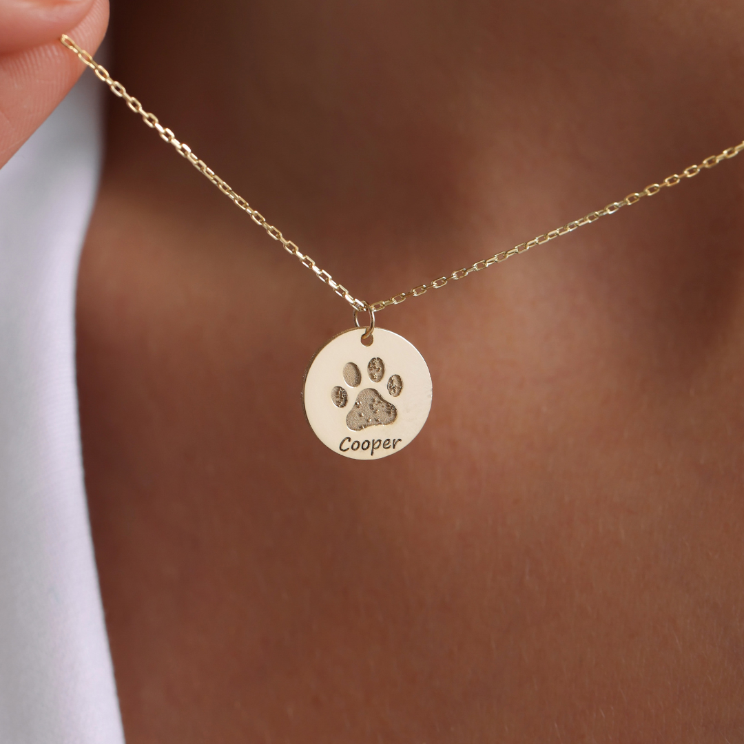 Custom Paw Print Necklace