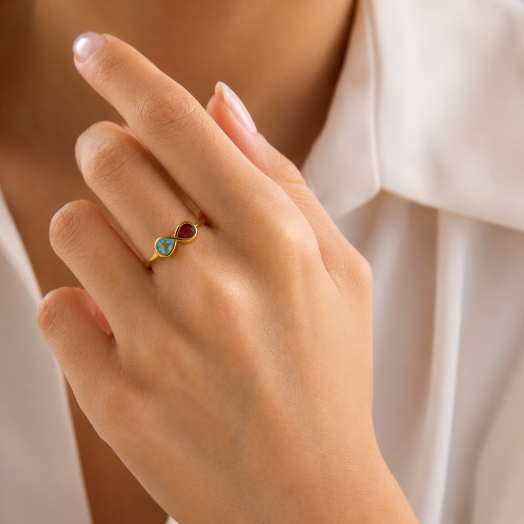 Custom Dual Birthtone Ring