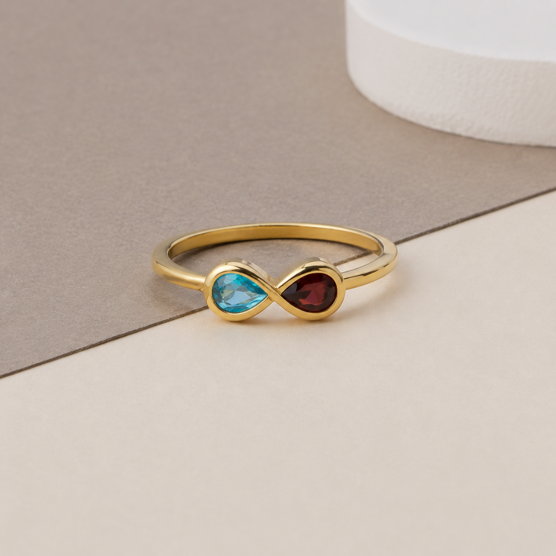 Custom Dual Birthtone Ring