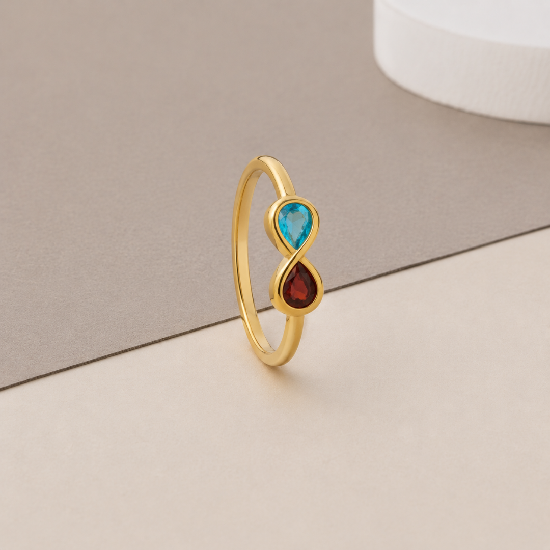 Custom Dual Birthtone Ring