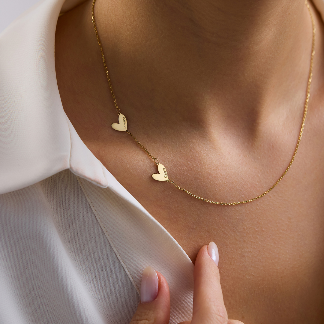 Engraved Family Heart Necklace