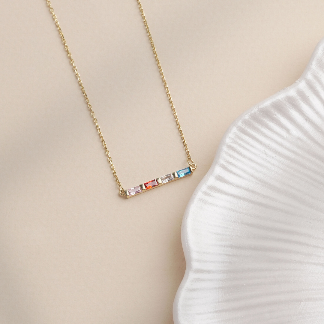 Custom Family Birthstone Necklace
