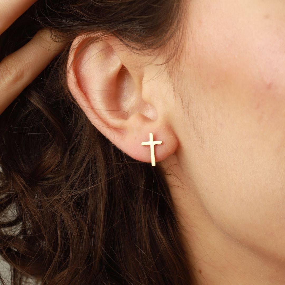 Cross Stud Earrings