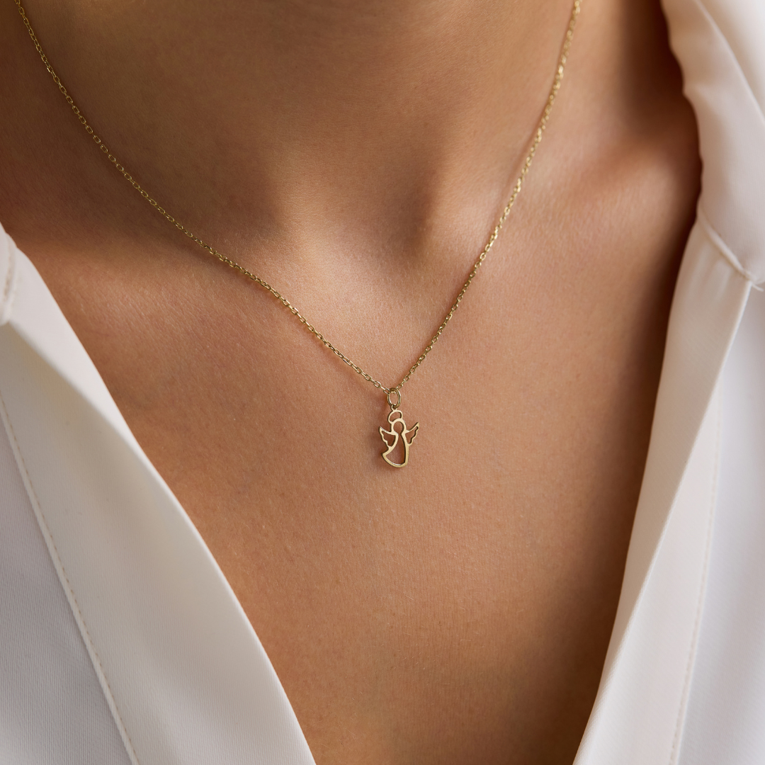 Dainty Angel Pendant Necklace