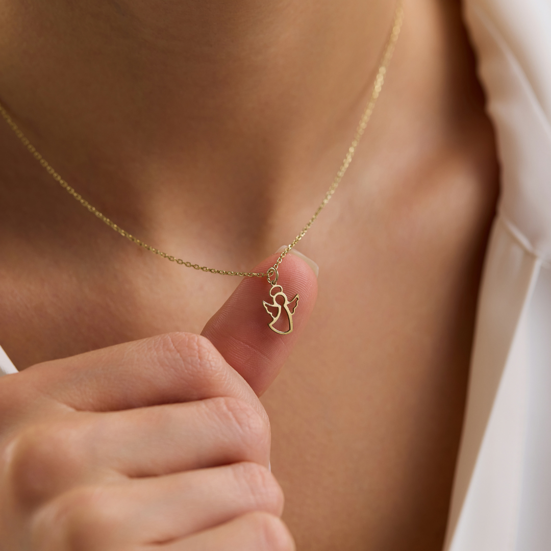 Dainty Angel Pendant Necklace