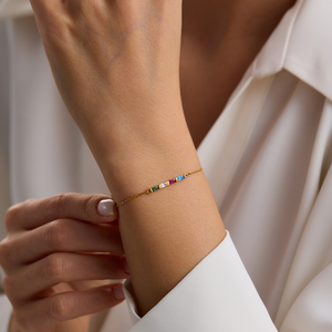 Dainty Family Birthstone Bracelet