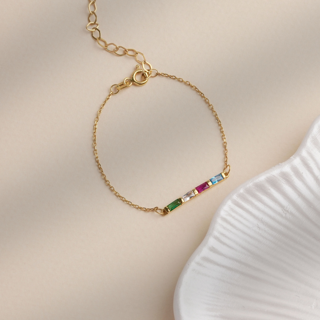 Dainty Family Birthstone Bracelet