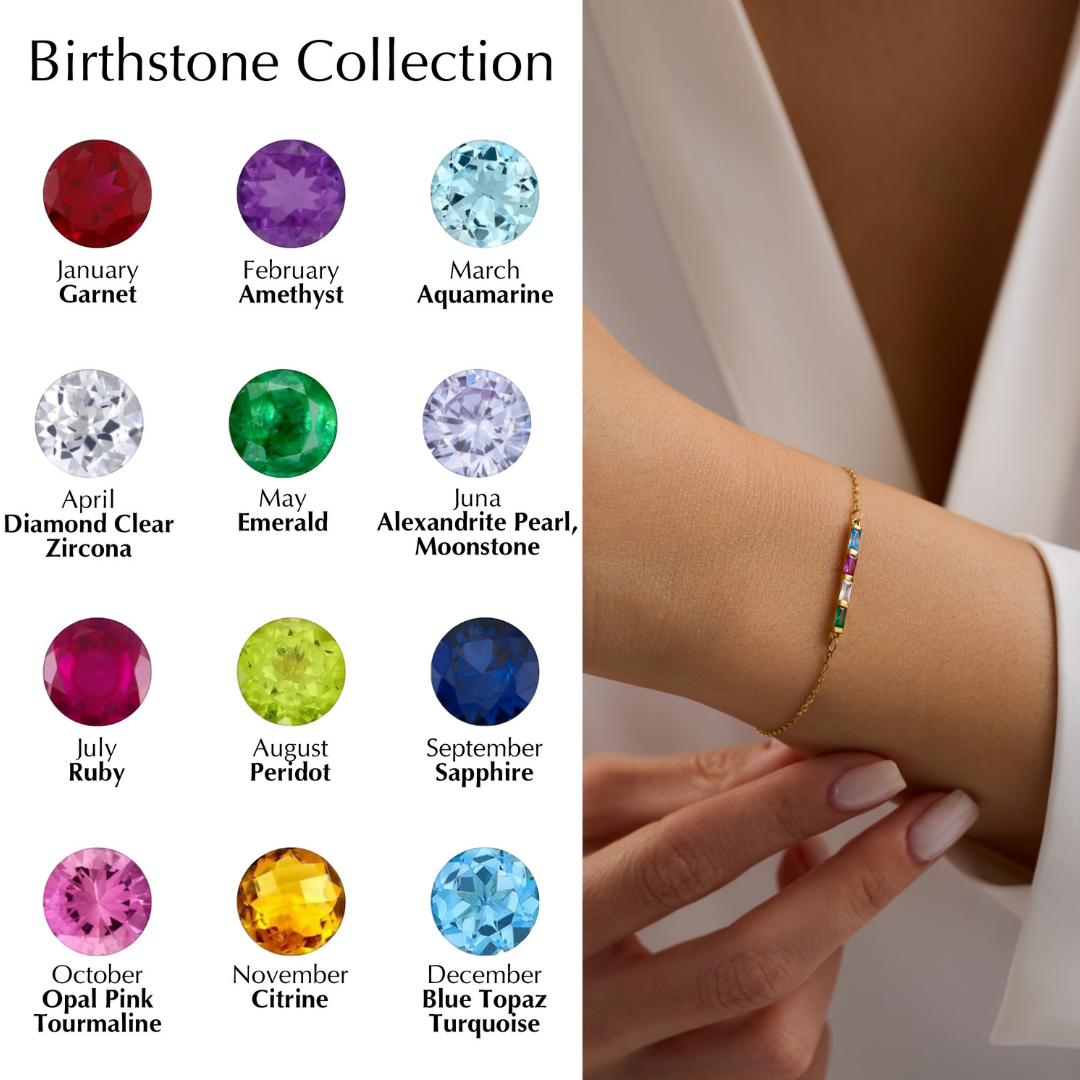 Dainty Family Birthstone Bracelet