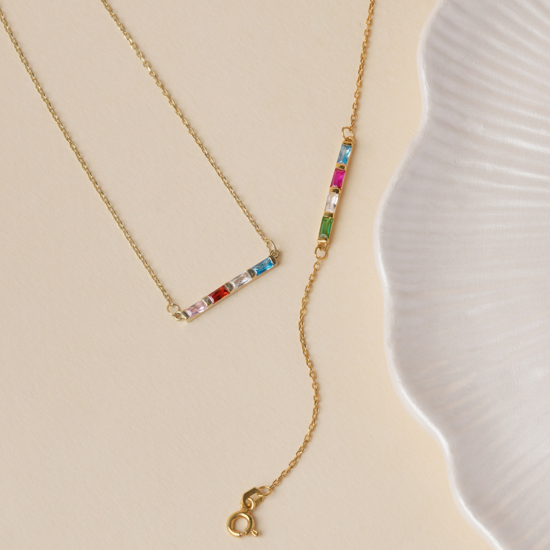 Custom Family Birthstone Necklace
