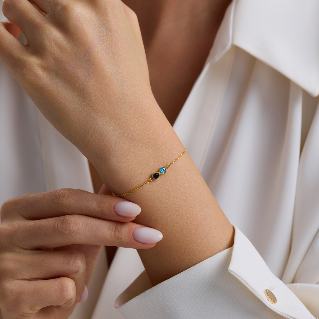 Custom Dual Birthstone Bracelet