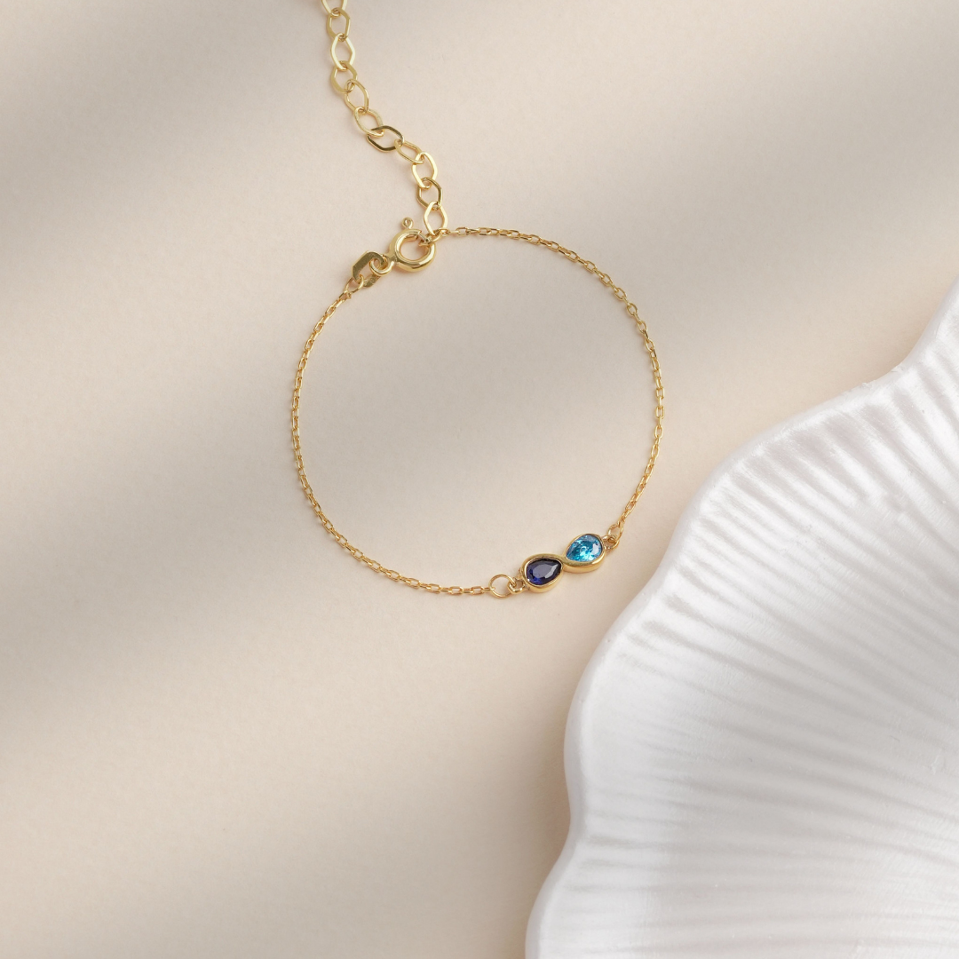 Custom Dual Birthstone Bracelet