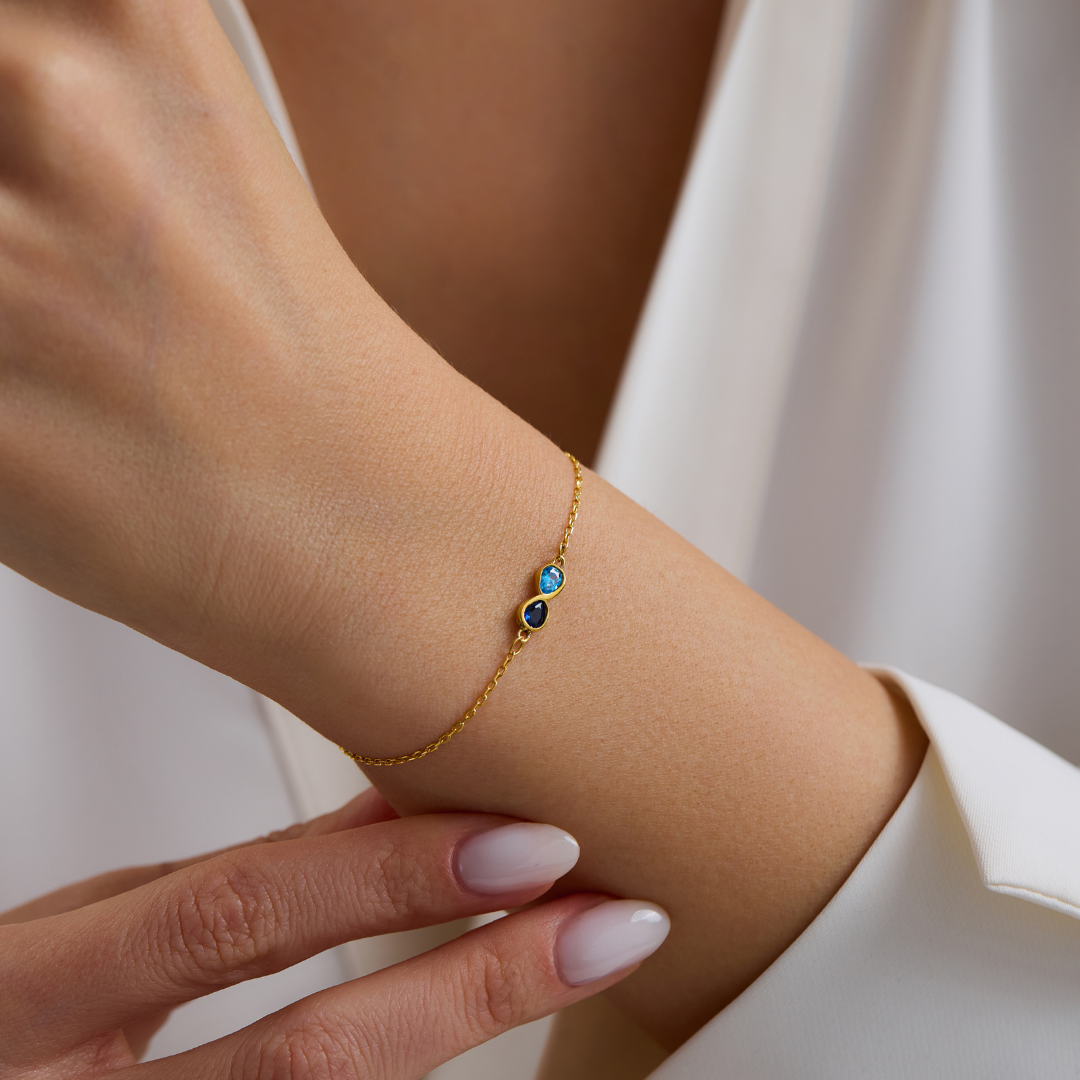 Custom Dual Birthstone Bracelet