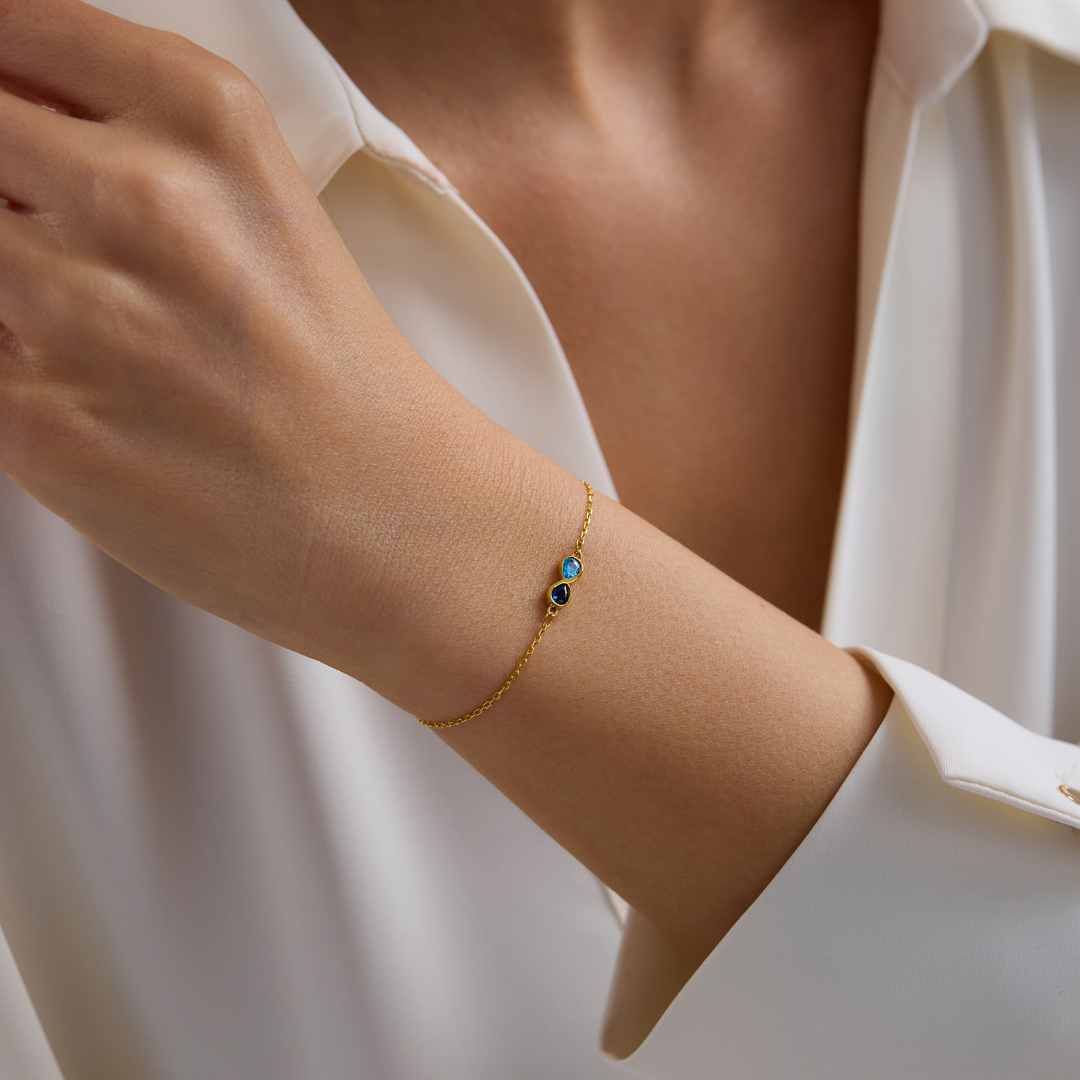 Custom Dual Birthstone Bracelet